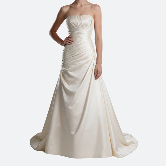 Pronovias Hawaii Silk Dupioni Wedding Dress Off-White NWT Size 4