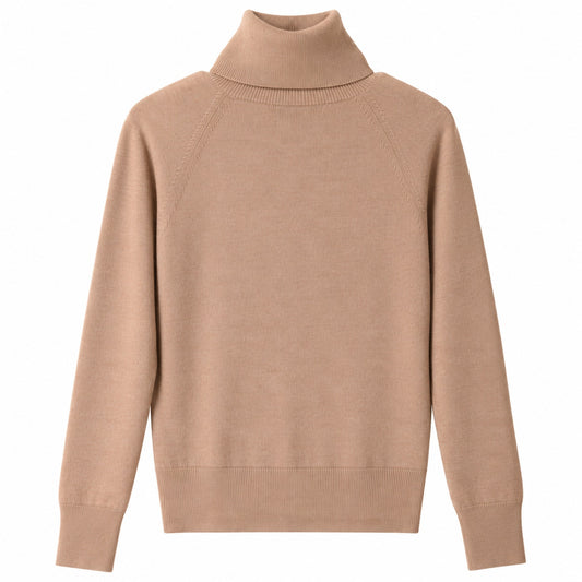 Banana Republic 100% Merino Wool Turtleneck Sweater, Camel, Size S