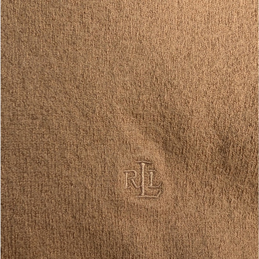 Lauren Ralph Lauren Camel 100% Wool Turtleneck Sweater, LRL Logo, Size XS
