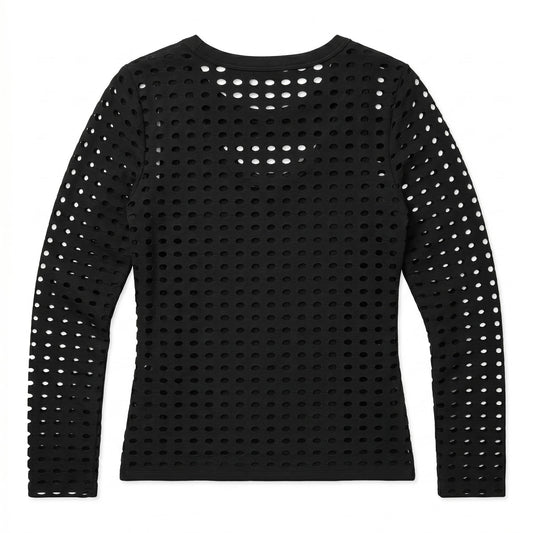 NWT Alexander Wang Perforated Mesh Top Black Size L