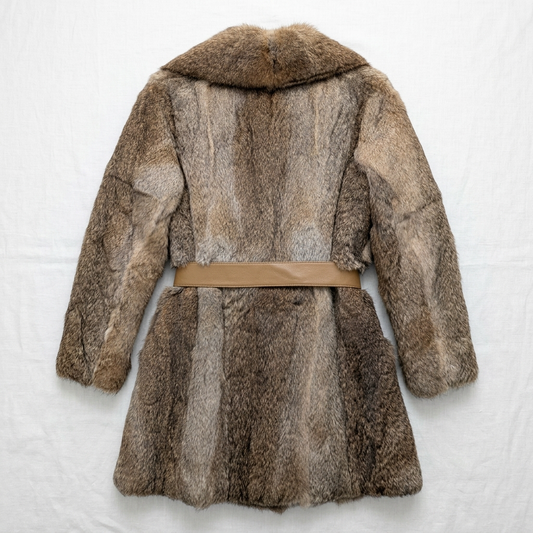 Rabbit Fur Double-Breasted Jacket