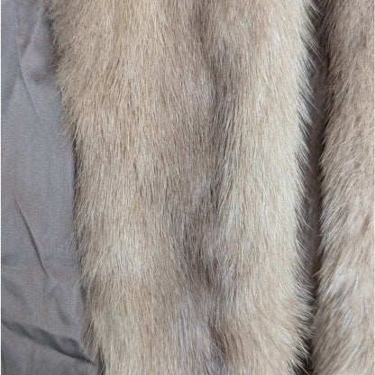 Vintage I. Magnin Genuine Mink Fur Capelet Jacket Cool Beige