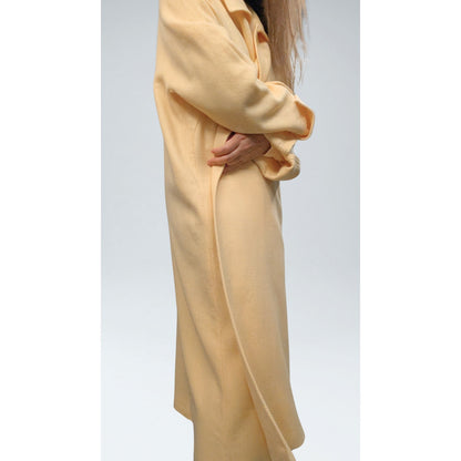 Vintage Butter Yellow One Button Wool Coat