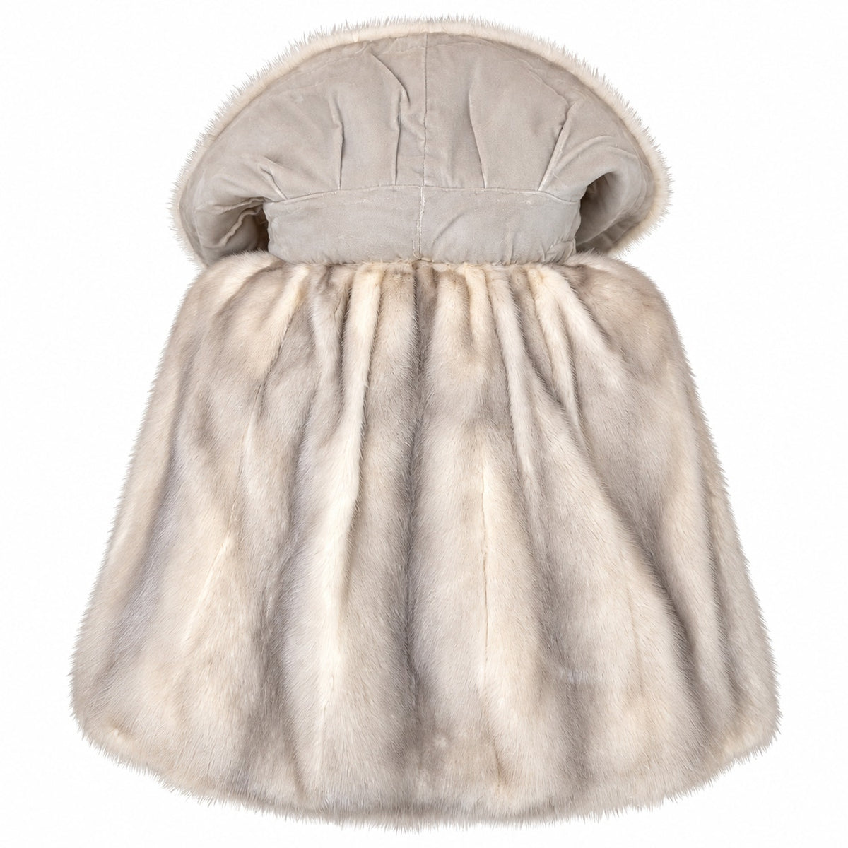 Vintage Evans Chicago Genuine Mink Fur Cape Capelet Blonde Silver