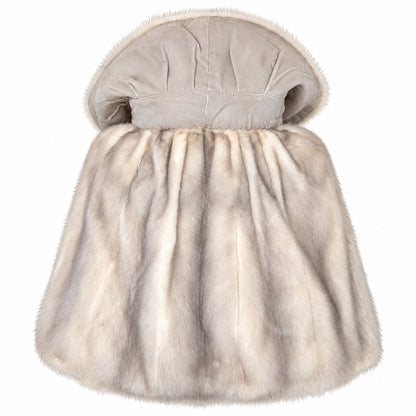 Vintage Evans Chicago Genuine Mink Fur Cape Capelet Blonde Silver