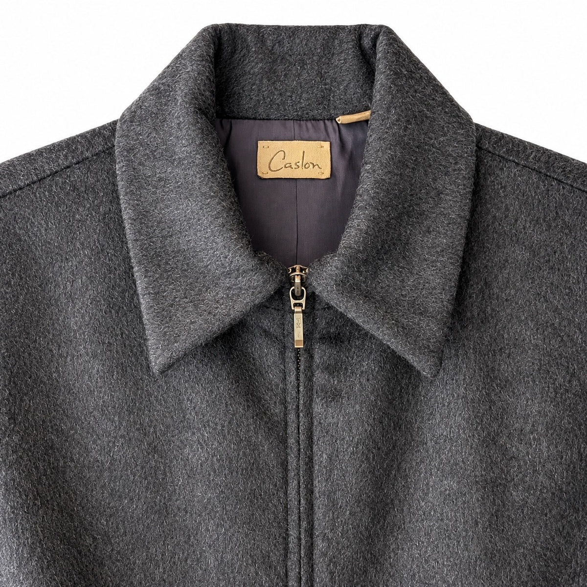 Caslon Charcoal Gray Wool Cashmere Blend Zip Front Jacket Collared Size 4