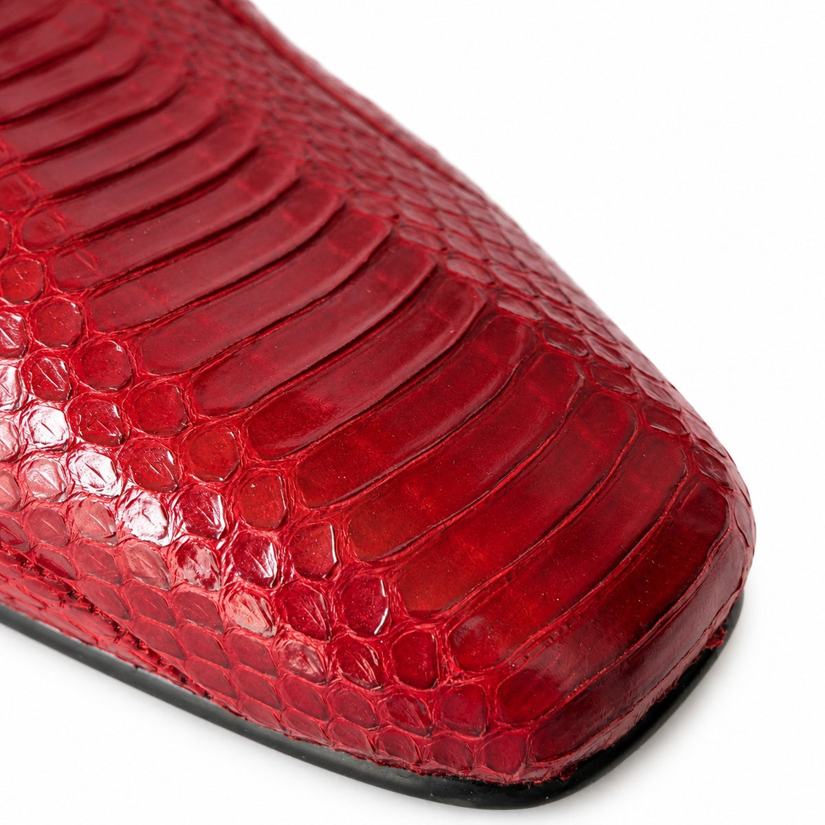 Giorgio Brutini Genuine Snakeskin Chelsea Ankle Boots Men's 8M Red Vintage NEW