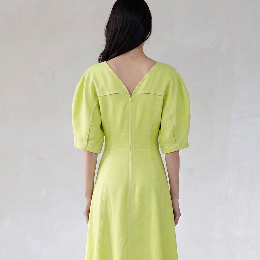 NWT Mara Hoffman Sicily Citrus Linen Maxi Dress
