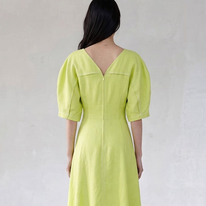 NWT Mara Hoffman Sicily Citrus Linen Maxi Dress