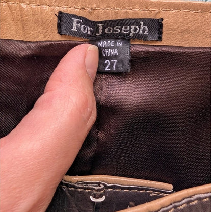 For Joseph Genuine Leather Brown Pants Size 27