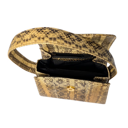 100% Genuine Snakeskin Susan Gail Hand Bag Vintage Small Handbag Natural Python Leather