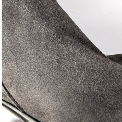 Aquatalia Gray Weatherproof Suede Knee-High Boots Block Heel Size 5M
