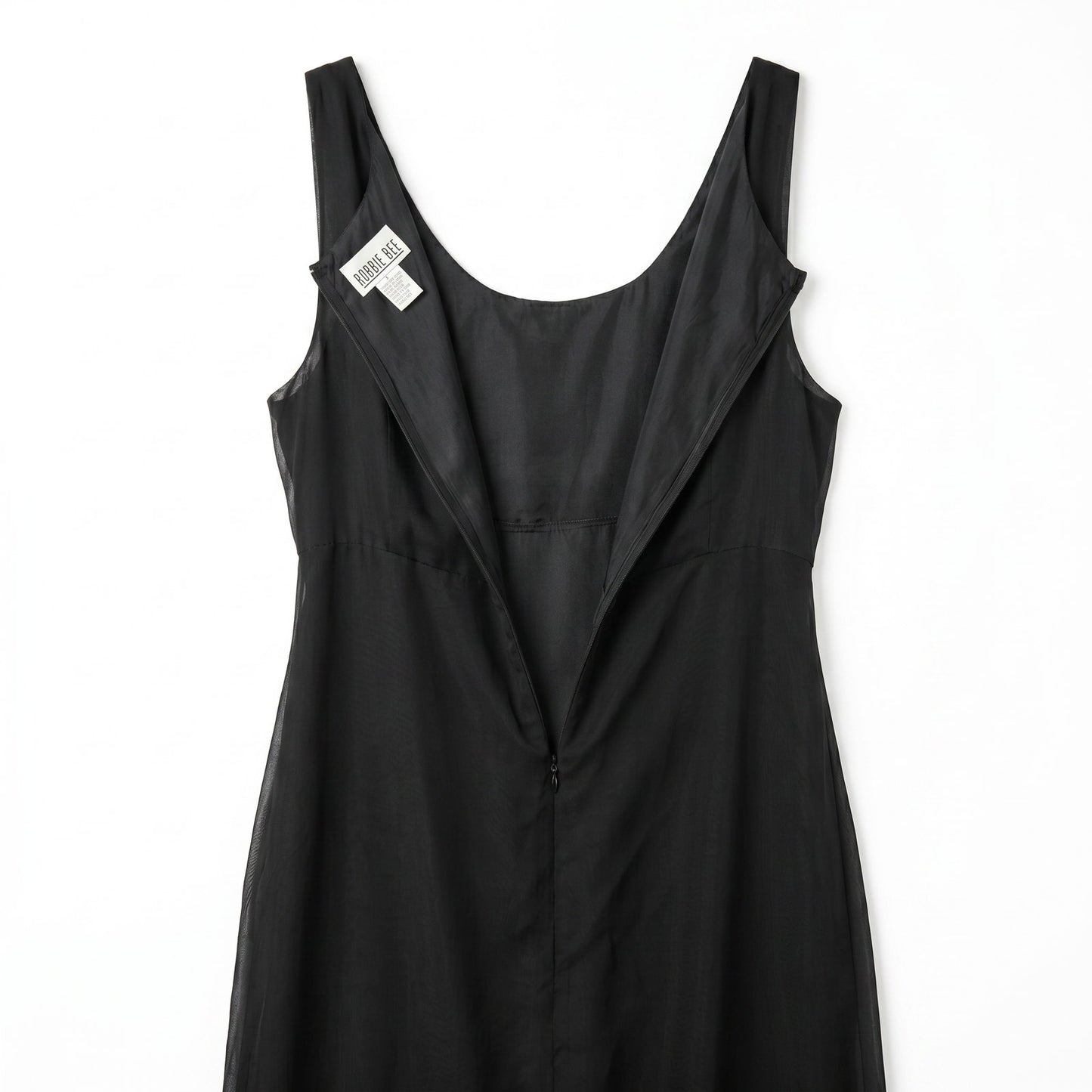 100% Silk Robbie Bee Black Maxi Dress | Gold Rose Embroidery | Size 14