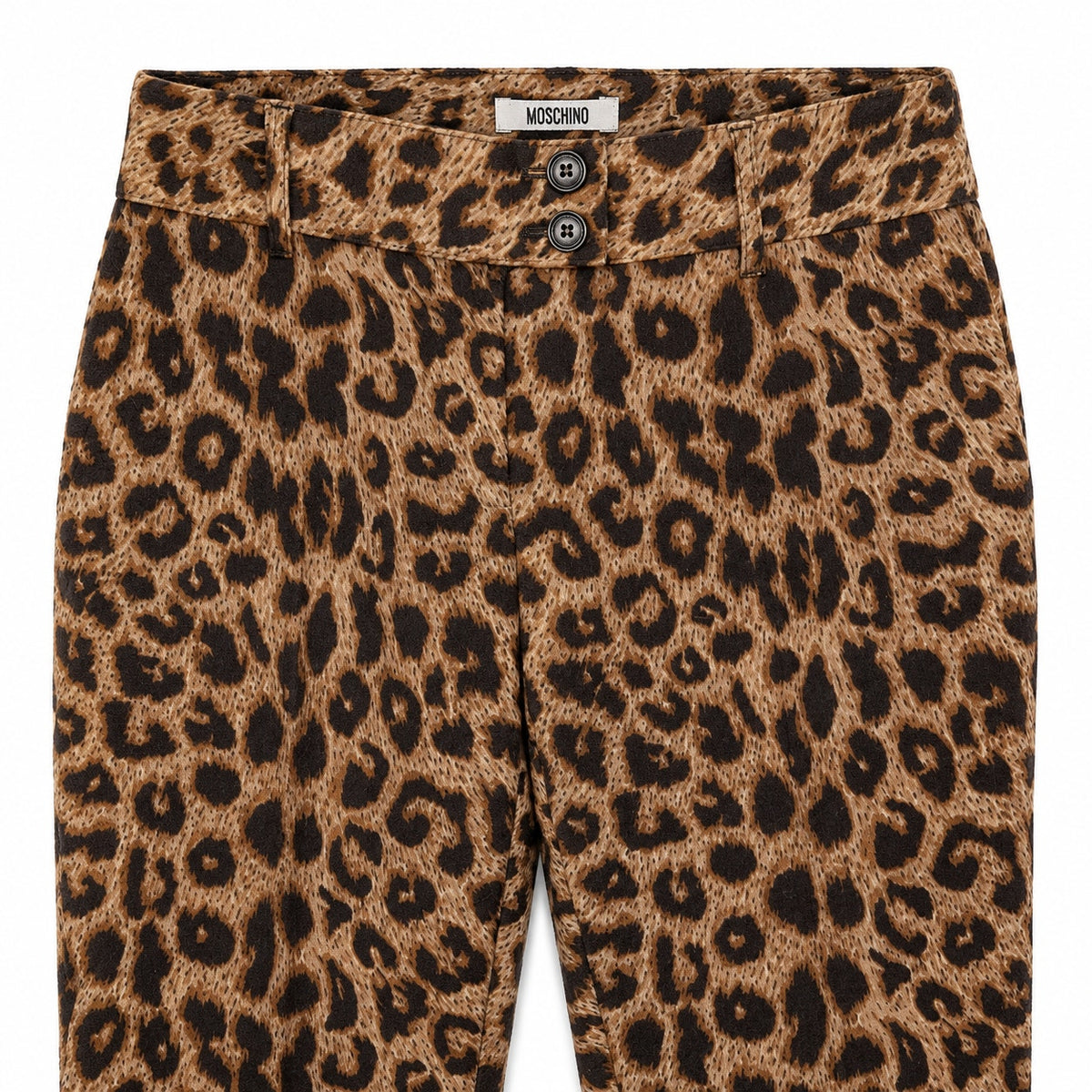 Moschino Cheap and Chic Leopard Print Wool Pants US 6