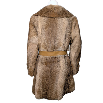 Rabbit Fur Double-Breasted Jacket