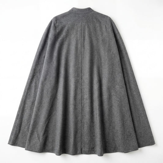 Casa Seseña Merino Wool Cape Grey Spanish Heritage Cape One Size