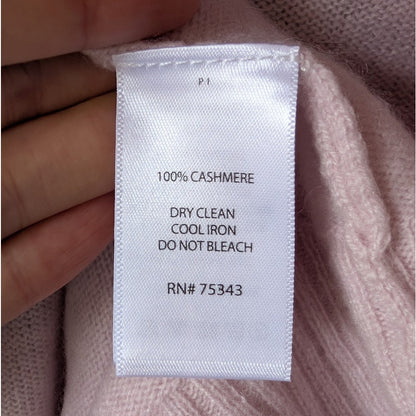 Max Studio 100% 2-Ply Cashmere Open Front Cardigan, Light Pink, Size M