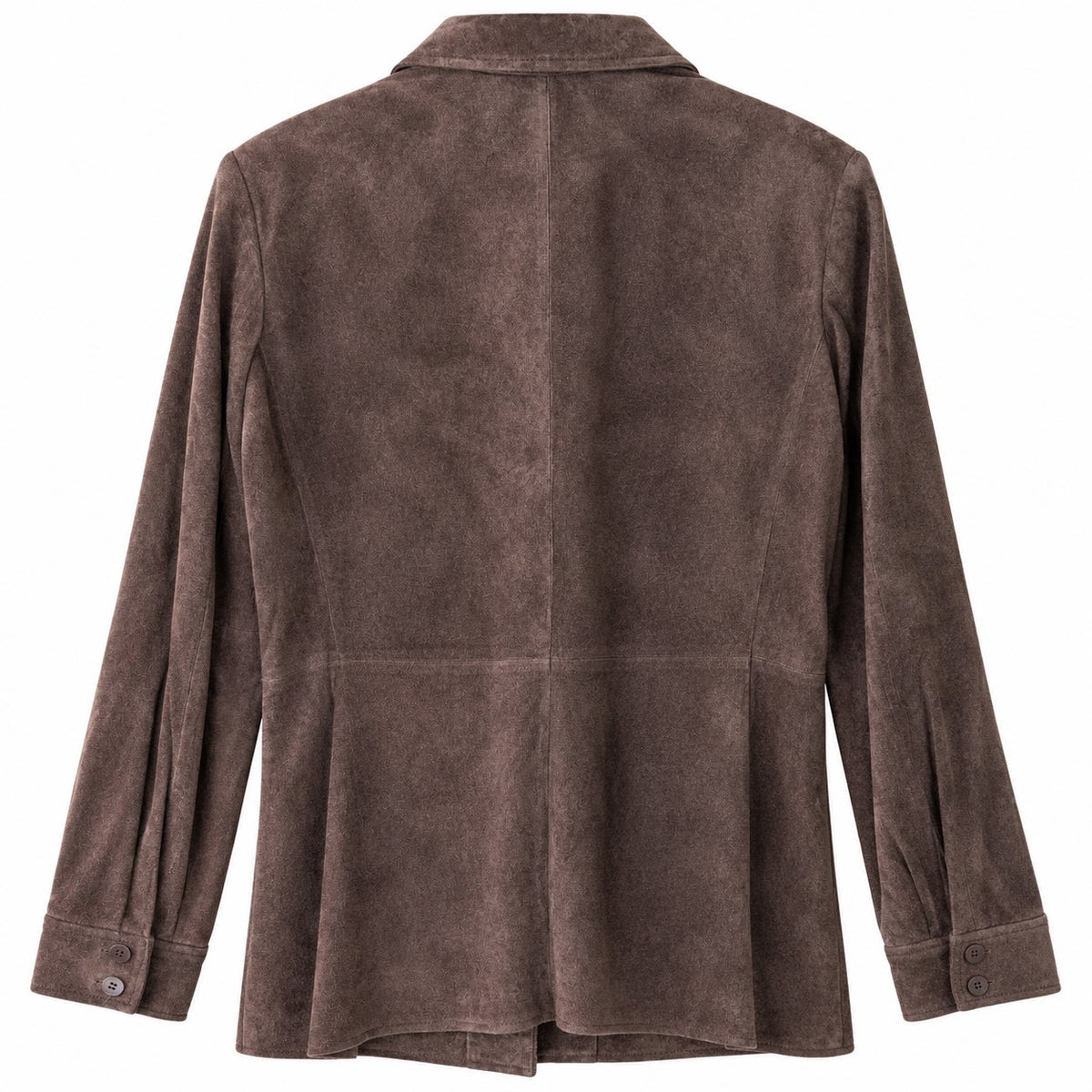 Liz Claiborne Collection Petite Brown Suede Shirt Jacket Snap Pockets PM NWT