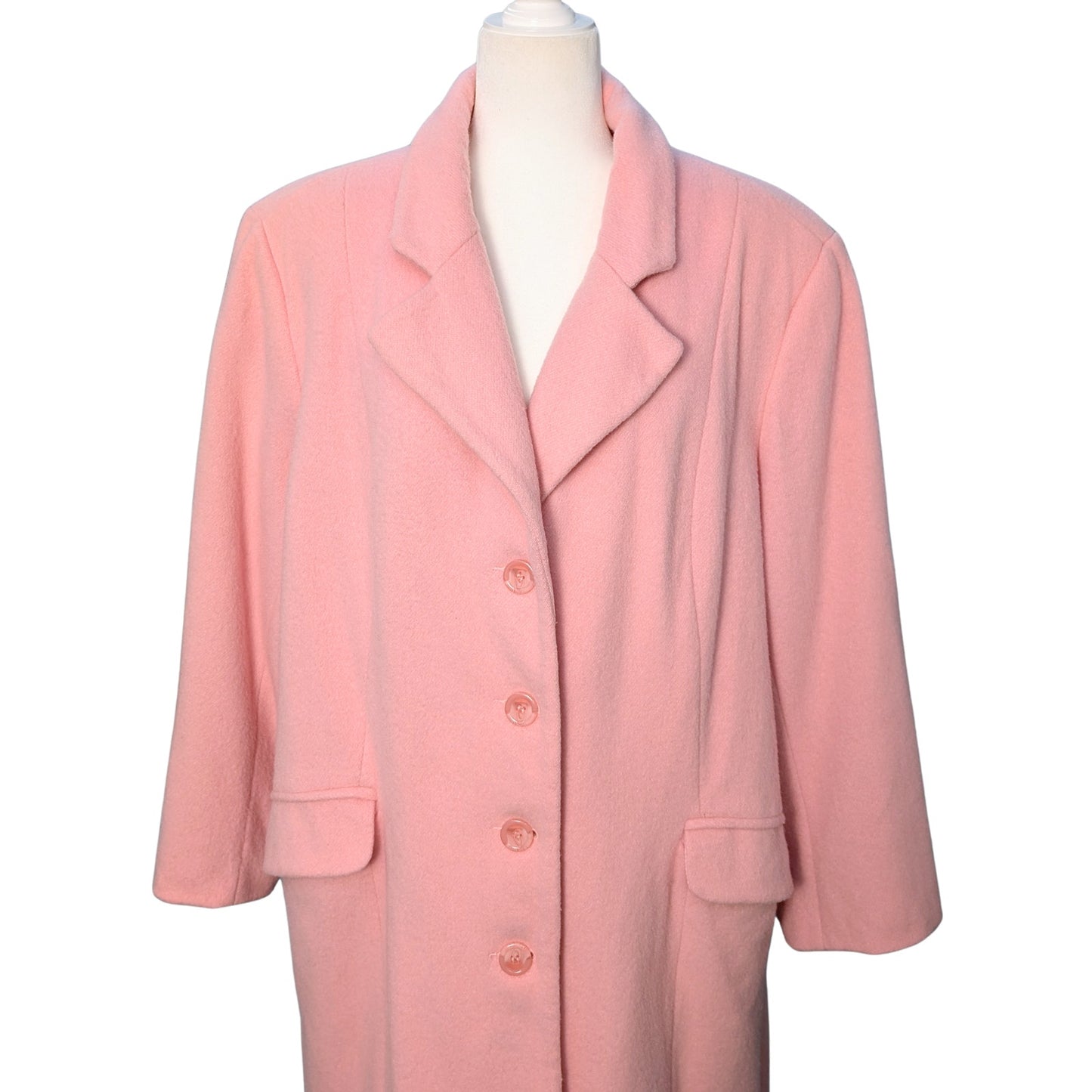 Blush Pink Wool Coat