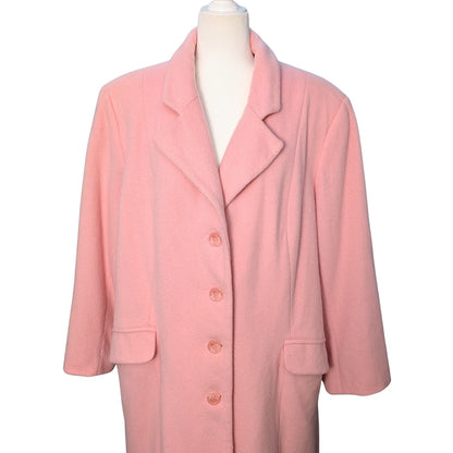 Blush Pink Wool Coat