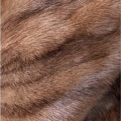 Vintage James H. Robinson Buffalo Genuine Mink Fur Capelet Stole Brown