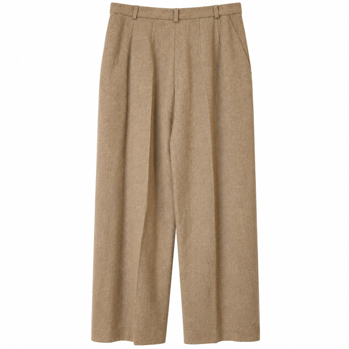 Vintage Pendleton Virgin Wool Pleated Wide Leg Trousers, Camel Tan, Size 10