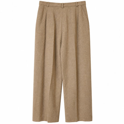 Vintage Pendleton Virgin Wool Pleated Wide Leg Trousers, Camel Tan, Size 10