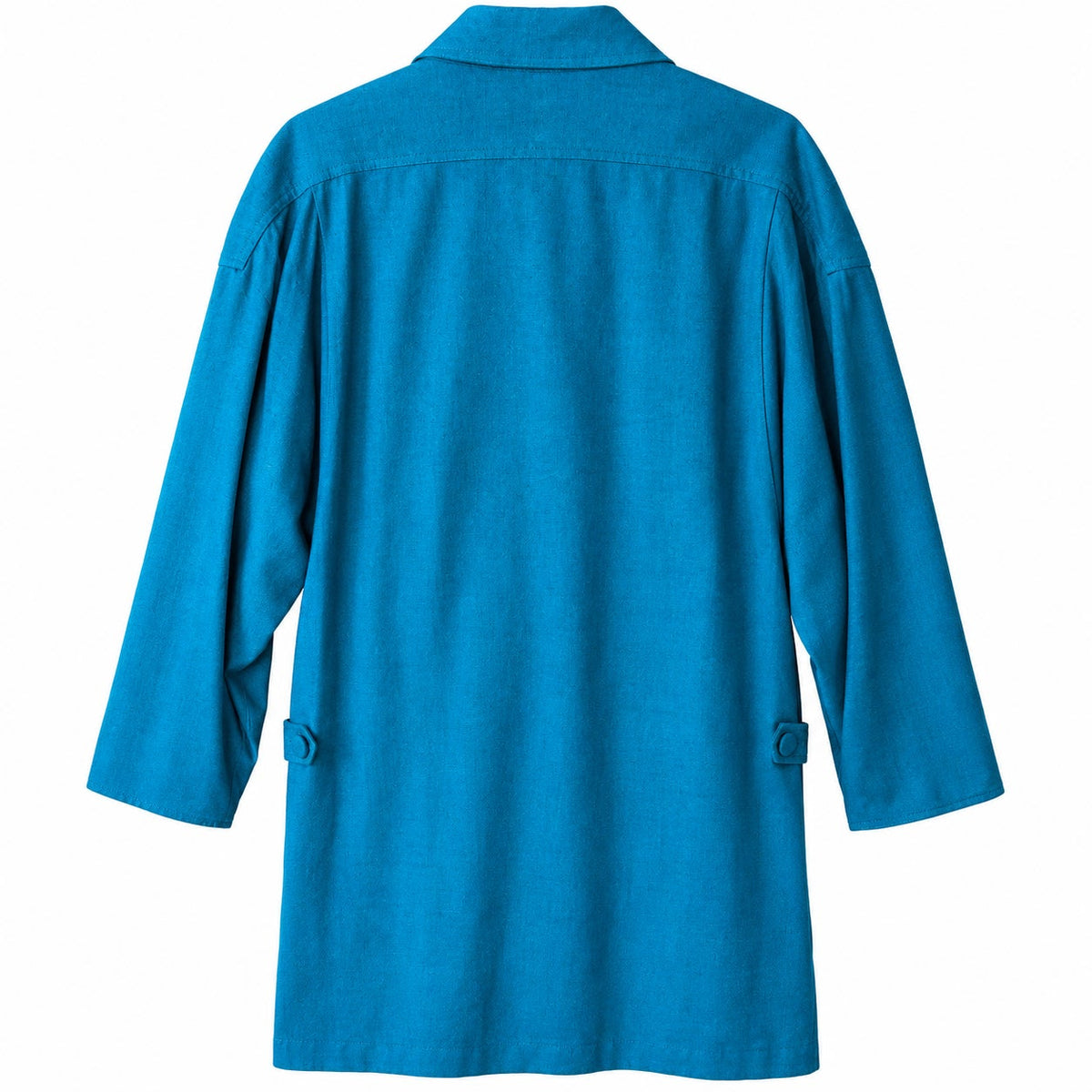Vintage Naturelle George Georgiou Teal 100% Silk Jacket Brooch Made Cyprus L