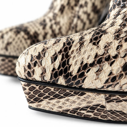 Michael Kors Genuine Snakeskin Platform Ankle Boots NEW