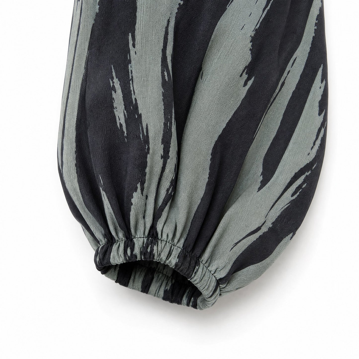 100% Silk Tucker by Gaby Basora  Abstract Brushstroke Midi Dress