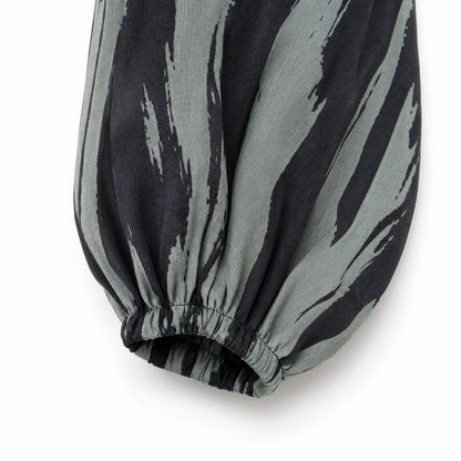 100% Silk Tucker by Gaby Basora  Abstract Brushstroke Midi Dress