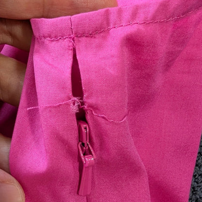 100% Cotton NWT Max Mara Studio Hot Pink Fuchsia Sleeveless A-Line Midi Dress | ADEPTO SS24