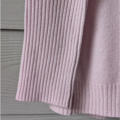 Max Studio 100% 2-Ply Cashmere Open Front Cardigan, Light Pink, Size M
