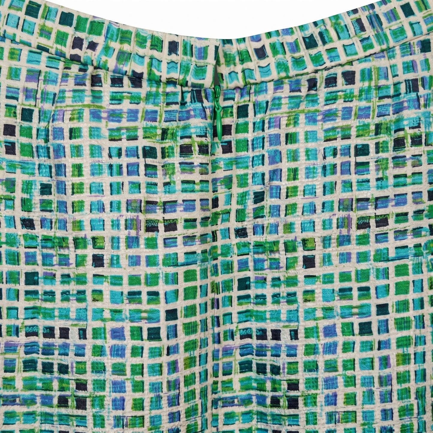 100% Silk Adriana Papell Mosaic Tile Print Pencil Skirt 6P