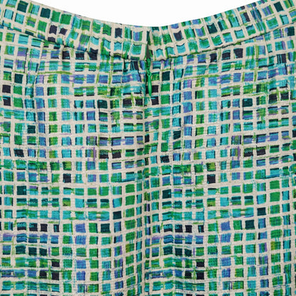 100% Silk Adriana Papell Mosaic Tile Print Pencil Skirt 6P