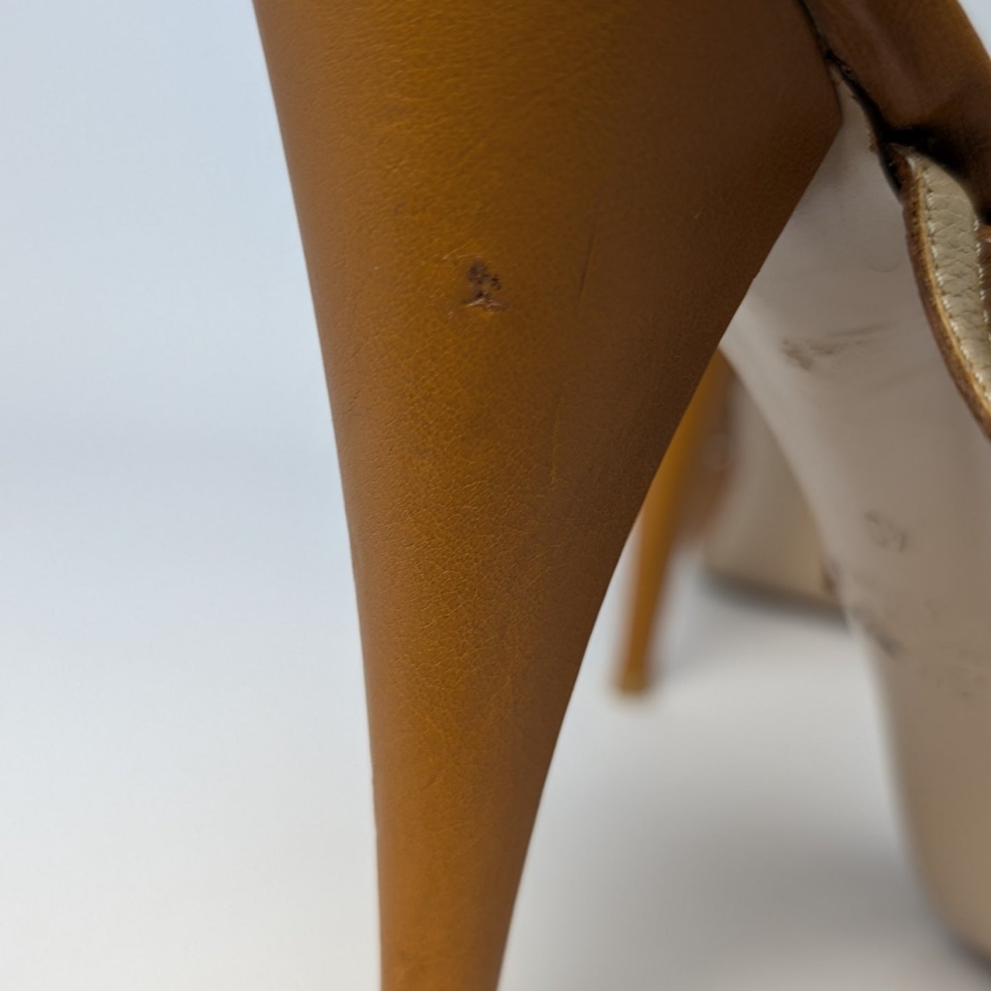 Valentino Garavani Orange Leather Floral Platform Sandals