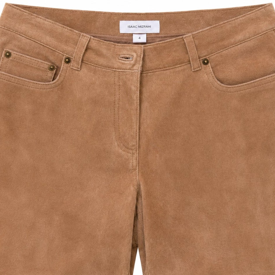 Isaac Mizrahi Tan Suede Pants