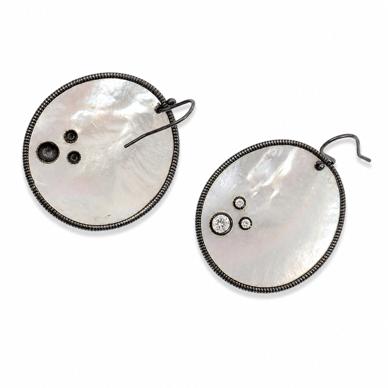 Silpada 925 Sterling Silver Mother of Pearl Crystal Drop Earrings