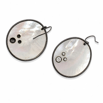 Silpada 925 Sterling Silver Mother of Pearl Crystal Drop Earrings