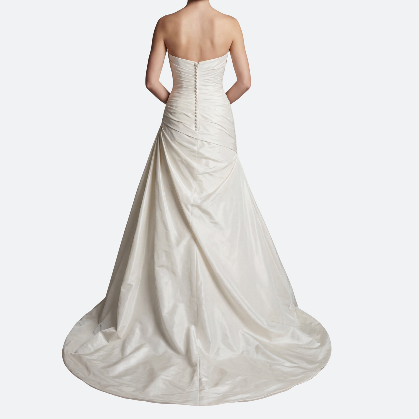 Pronovias Hawaii Silk Dupioni Wedding Dress Off-White NWT Size 4
