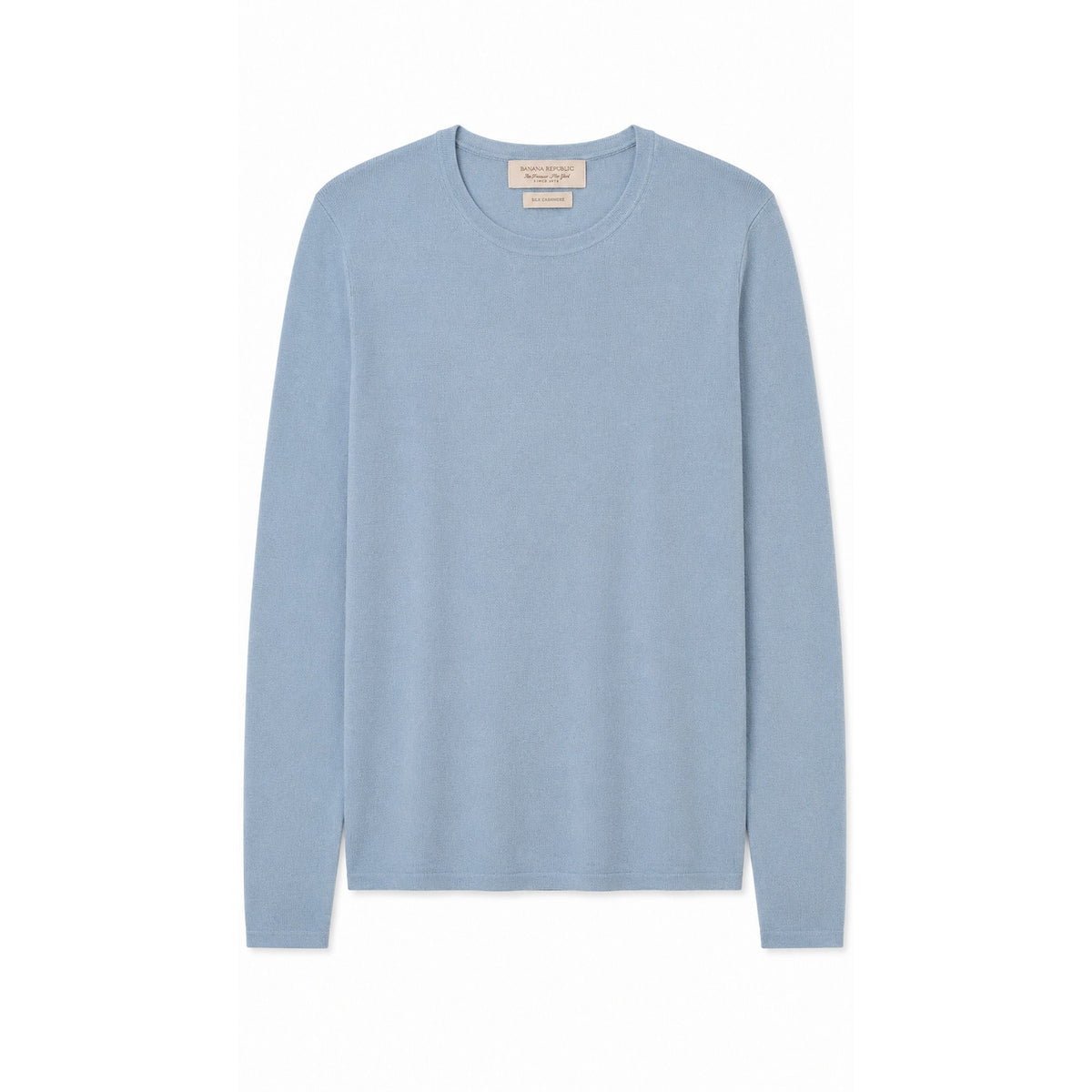 Banana Republic Silk Cashmere Crew Neck Sweater, Light Blue, Size S