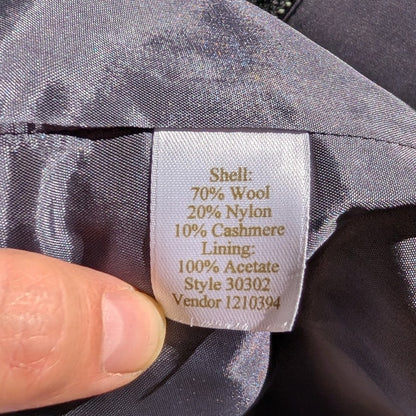 Caslon Charcoal Gray Wool Cashmere Blend Zip Front Jacket Collared Size 4