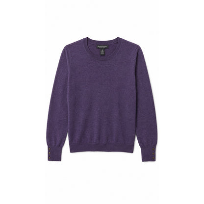 Banana Republic Extra Fine Merino Wool Crew Neck Sweater, Purple, Size M