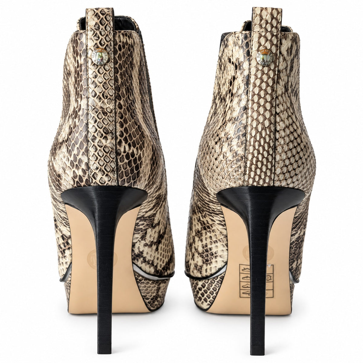Michael Kors Genuine Snakeskin Platform Ankle Boots NEW