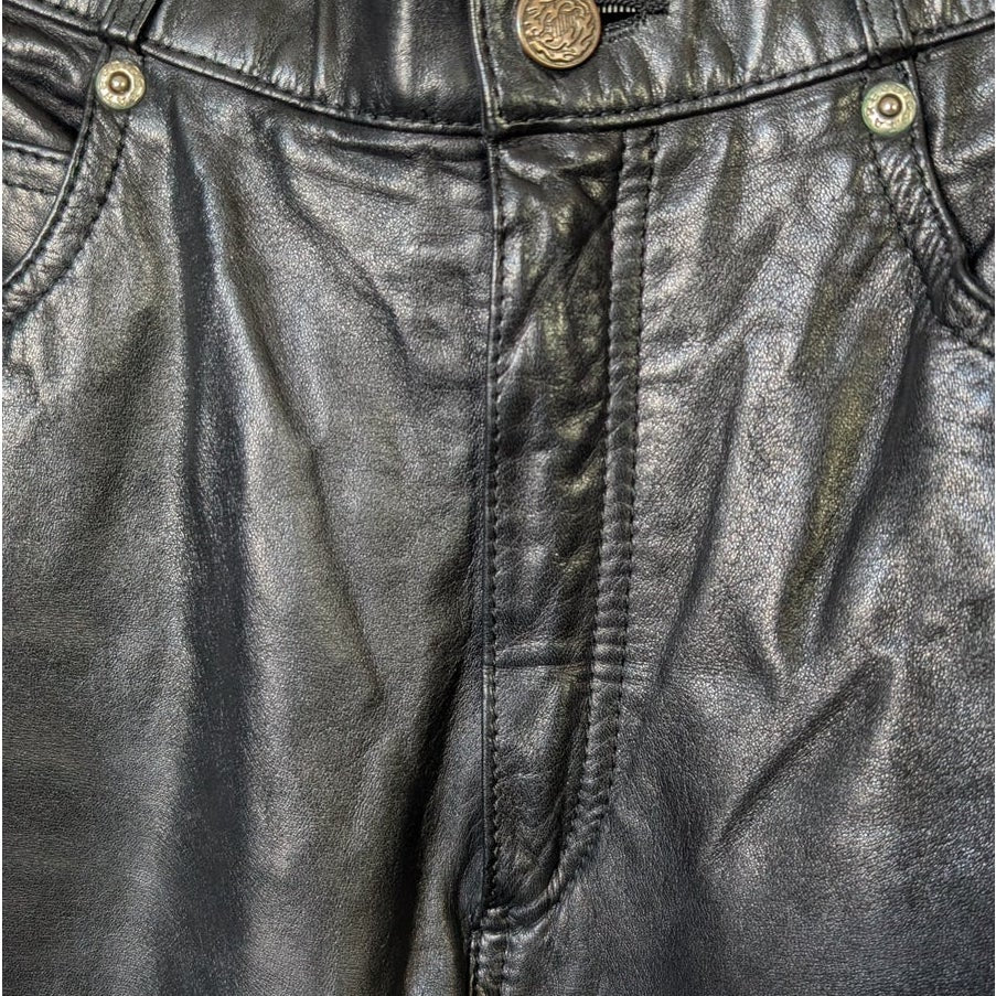 Wilsons Leather High-Rise Black Genuine Leather Pants