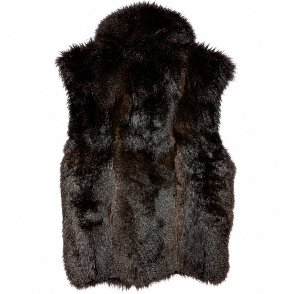 Vintage Andrew Marc Genuine New Zealand Opossum Fur Leather Vest M