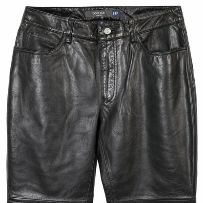 GAP Black Genuine Leather Bootcut Pants