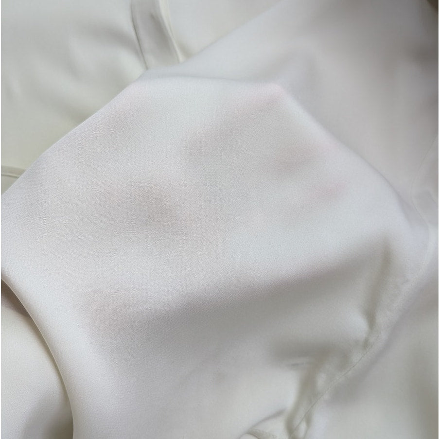 93% Silk Theory Ivory Button-Down Blouse | Size S