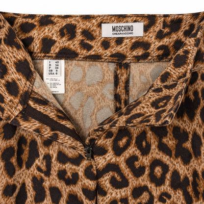 Moschino Cheap and Chic Leopard Print Wool Pants US 6
