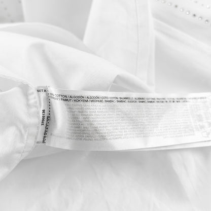 Mango MNG Selection S White Rhinestone Crystal-Stripe Oversized Shirt Limited Edition